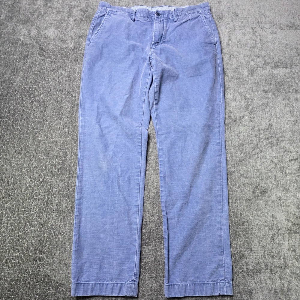 J.Crew Chino Pants Mens 34x32 Blue Urban Slim Broken‎ In Chinos Straight Preppy